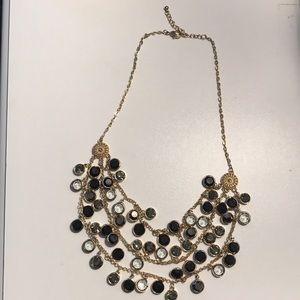 Francesca's Black and Gold Statement Necklace